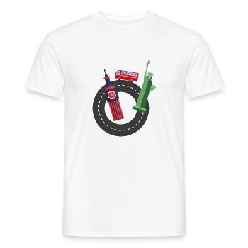 Travel | Holiday | Gift idea - Men's T-Shirt - white - Front - AI Model Male 178 dark (178cm)