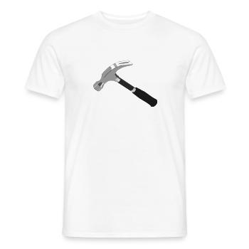 hammer - Men's T-Shirt - white - Front - AI Model Male 178 dark (178cm)
