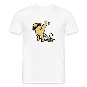 pinkelhund - T-shirt homme - blanc - Devant - AI Model Male 178 dark (178cm)