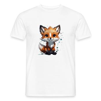 Kleiner süßer Fuchs - Männer T-Shirt - Weiß - Vorne - AI Model Male 178 dark (178cm)