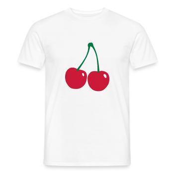 Kirschen - Männer T-Shirt - Weiß - Vorne - AI Model Male 178 dark (178cm)