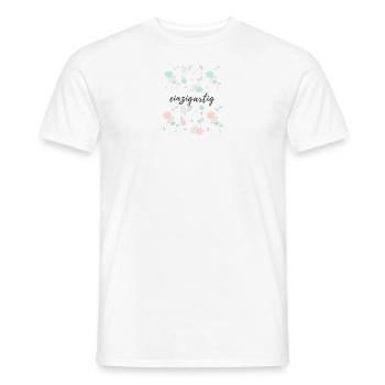 einzigartig - Männer T-Shirt - Weiß - Vorne - AI Model Male 178 dark (178cm)