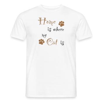 Cat&Home - Männer T-Shirt - Weiß - Vorne - AI Model Male 178 dark (178cm)