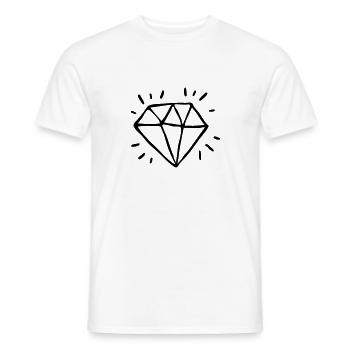 diamant - T-shirt homme - blanc - Devant - AI Model Male 178 dark (178cm)