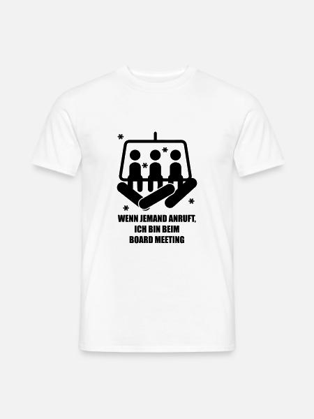 snowboard - Men's T-Shirt - white