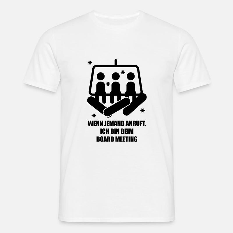 snowboard - Men's T-Shirt - white