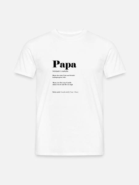 Papa - Männer T-Shirt - Weiß
