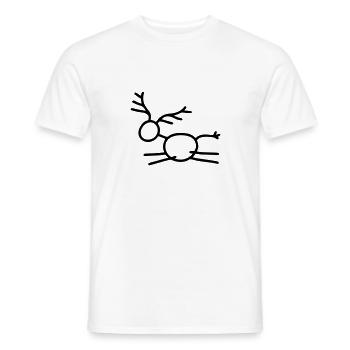 Springender Hirsch - Männer T-Shirt - Weiß - Vorne - AI Model Male 178 dark (178cm)