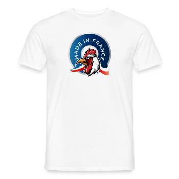 MADE IN FRANCE - T-shirt homme - blanc - Devant - AI Model Male 178 dark (178cm)