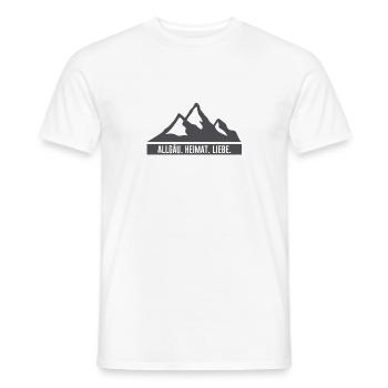 Allgäu | Heimat | Liebe | Allgäuer | Bayern - Männer T-Shirt - Weiß - Vorne - AI Model Male 178 dark (178cm)
