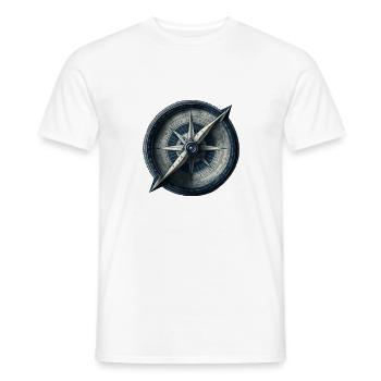 schöner, nautischer Kompass fürs segeln - Männer T-Shirt - Weiß - Vorne - AI Model Male 178 dark (178cm)