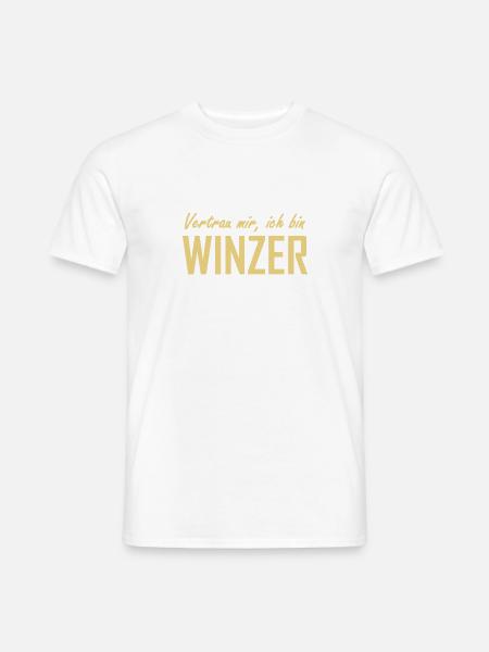 vertrau mir, ich bin winzer - Männer T-Shirt - Weiß
