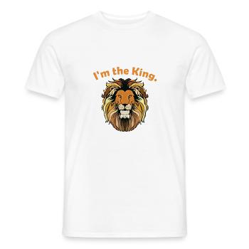 I'm the King Löwe - Männer T-Shirt - Weiß - Vorne - AI Model Male 178 dark (178cm)