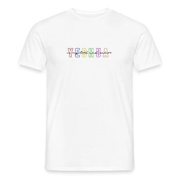 YESHUA - est mon seigneur et sauveur - JEUSUS CHRISTUS - T-shirt homme - blanc - Devant - AI Model Male 178 dark (178cm)