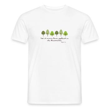 Arbre planté - T-shirt homme - blanc - Devant - AI Model Male 178 dark (178cm)