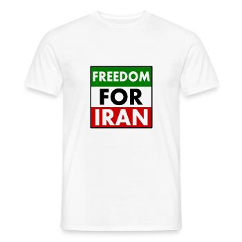 Freedom for iran - Männer T-Shirt - Weiß - Vorne - AI Model Male 178 dark (178cm)