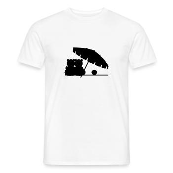 Strandbärpärchen / love beach bears (1c) - Männer T-Shirt - Weiß - Vorne - AI Model Male 178 dark (178cm)