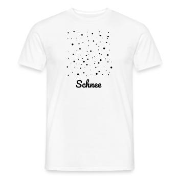 Neige, Hiver, Noël, flocons de neige, idée - T-shirt homme - blanc - Devant - AI Model Male 178 dark (178cm)