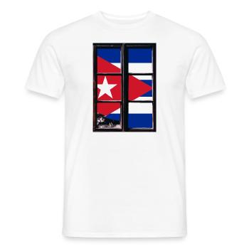 Cuba Drapeau Caraïbes Vacances Cuba Voyage La Havane - T-shirt homme - blanc - Devant - AI Model Male 178 dark (178cm)