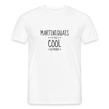 Martinique / 972 / Martiniquais / Martiniquaise - T-shirt homme - blanc - Devant - AI Model Male 178 dark (178cm)