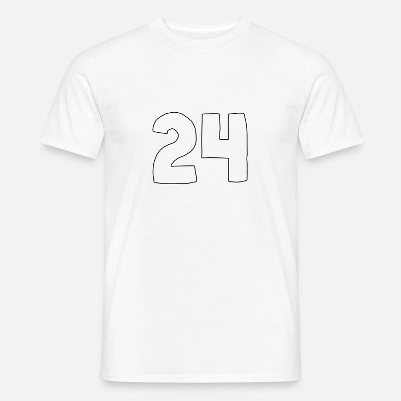 24 schwarzer rahmen - Männer T-Shirt - Weiß