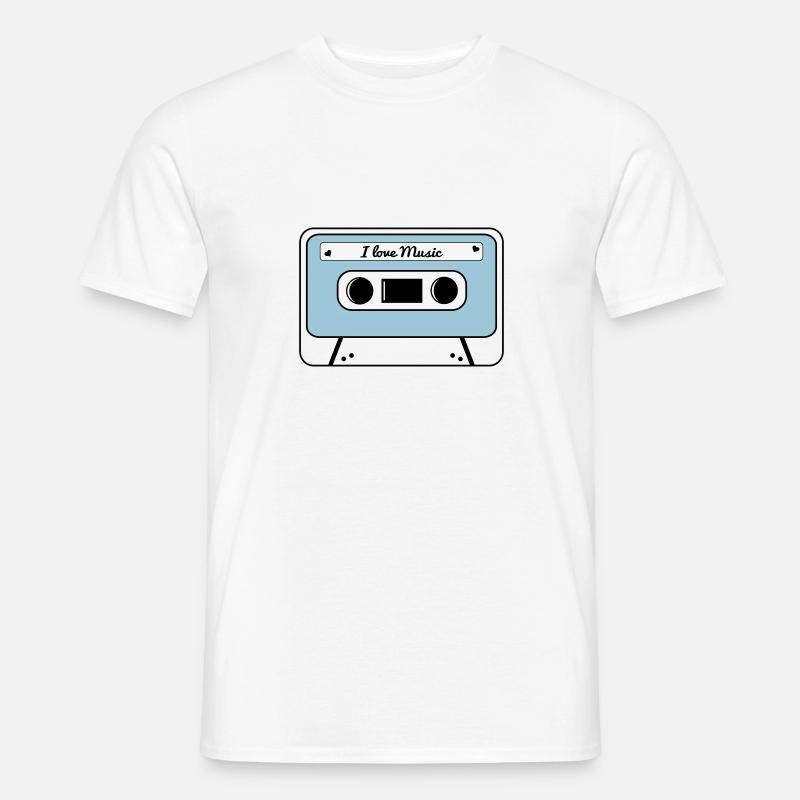 Kassette - Männer T-Shirt - Weiß