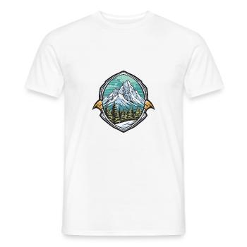 Alps Ski Mountains - Men's T-Shirt - white - Front - AI Model Male 178 dark (178cm)