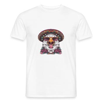 Aigle Bande Dessinée Drôle Sombrero - T-shirt homme - blanc - Devant - AI Model Male 178 dark (178cm)