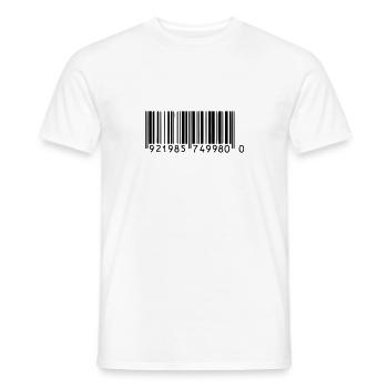 barcode - Männer T-Shirt - Weiß - Vorne - AI Model Male 178 dark (178cm)