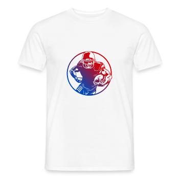 American Football Silhouette Colorful - Men's T-Shirt - white - Front - AI Model Male 178 dark (178cm)