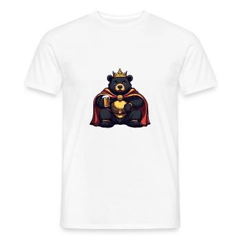 Bear Beer Funny - Men's T-Shirt - white - Front - AI Model Male 178 dark (178cm)