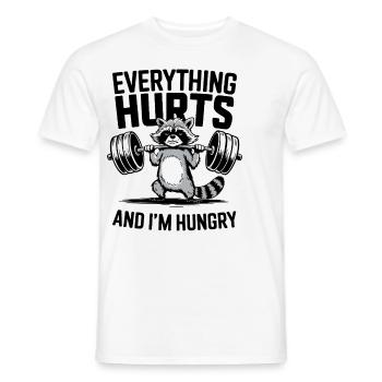 Fitness Gym Sport Haltérophilie - Tout fait mal - T-shirt homme - blanc - Devant - AI Model Male 178 dark (178cm)