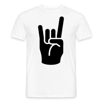 Rocker sign - Men's T-Shirt - white - Front - AI Model Male 178 dark (178cm)