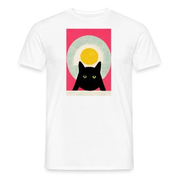 Breakfast Mafia Cat Retro - Men's T-Shirt - white - Front - AI Model Male 178 dark (178cm)