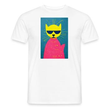 Hangover Mood Chat Rétro - T-shirt homme - blanc - Devant - AI Model Male 178 dark (178cm)
