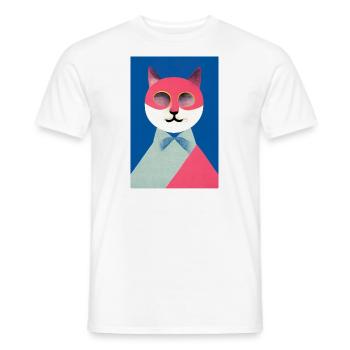 Fancy Kitten Retro - Männer T-Shirt - Weiß - Vorne - AI Model Male 178 dark (178cm)
