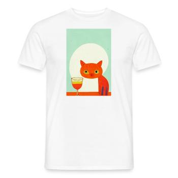 Homebar Chat Rétro - T-shirt homme - blanc - Devant - AI Model Male 178 dark (178cm)