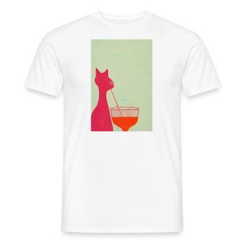 Siroter Kitty Retro - T-shirt homme - blanc - Devant - AI Model Male 178 dark (178cm)