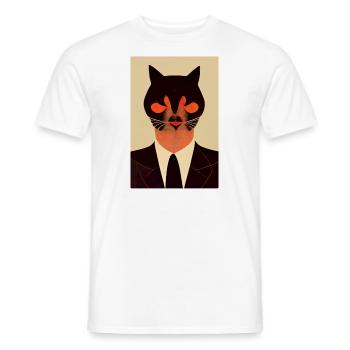 Tarot Cat Retro - Men's T-Shirt - white - Front - AI Model Male 178 dark (178cm)