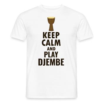 Djembe Player Drummer Music Drum Musician - Men's T-Shirt - white - Front - AI Model Male 178 dark (178cm)