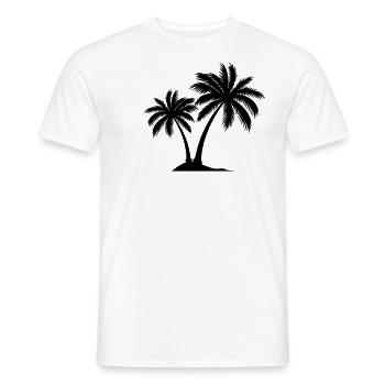 Palm trees - Men's T-Shirt - white - Front - AI Model Male 178 dark (178cm)