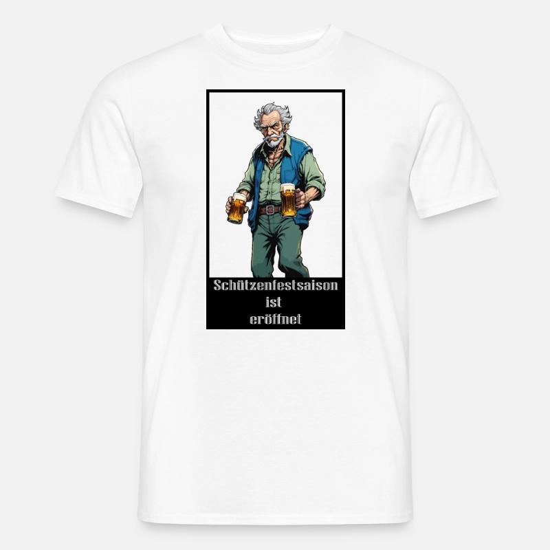 Schützenfestsaison ist eröffnet!!! - Männer T-Shirt - Weiß