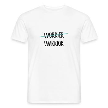 Worrier - Warrior. Dépressifs combattants cadeaux - T-shirt homme - blanc - Devant - AI Model Male 178 dark (178cm)