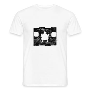 Bodybuilder bodybuilding gym fitness retro - Men's T-Shirt - white - Front - AI Model Male 178 dark (178cm)