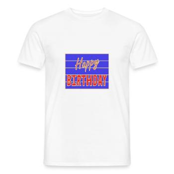 ALLES GUTE ZUM GEBURTSTAG. ALLES GUTE ZUM GEBURTSTAG. JAHRESTAG. - Männer T-Shirt - Weiß - Vorne - AI Model Male 178 dark (178cm)