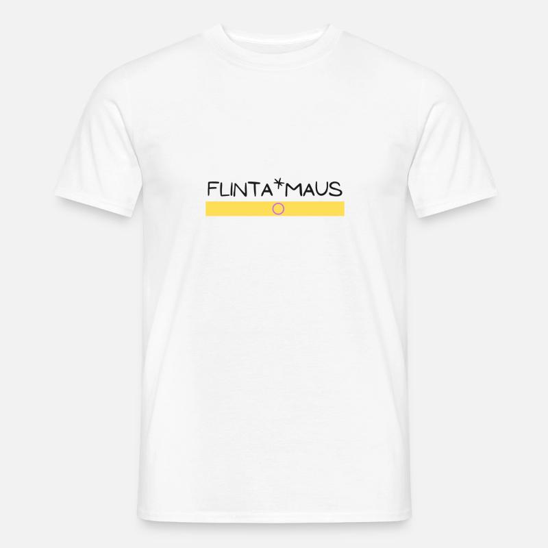 Flinta*Maus inter flag - Männer T-Shirt - Weiß