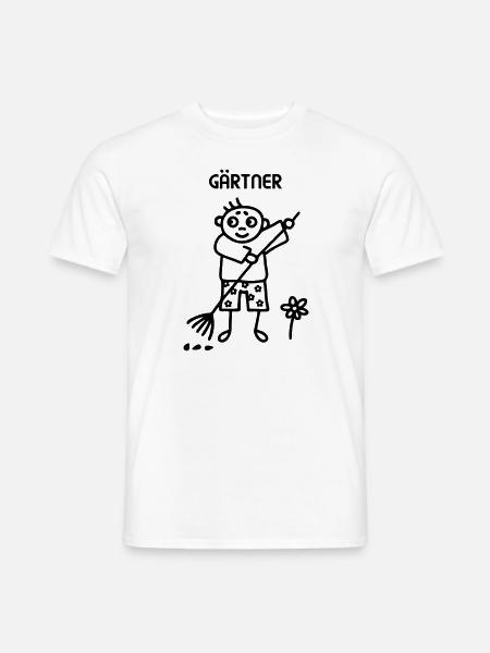 Gärtner - Gartenarbeit - Männer T-Shirt - Weiß