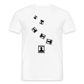 Stamp icon - Men's T-Shirt - white - Front - AI Model Male 178 dark (178cm)