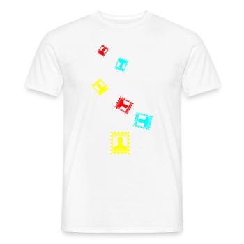 Stamp icon - Men's T-Shirt - white - Front - AI Model Male 178 dark (178cm)