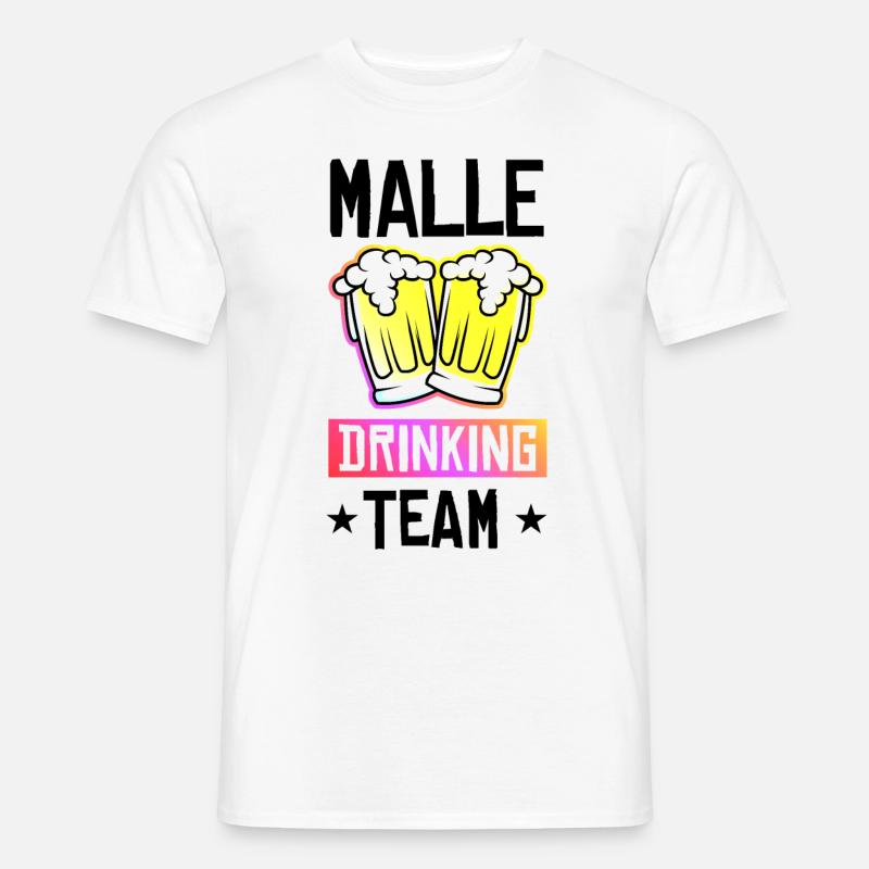 Malle Drinking Team - Männer T-Shirt - Weiß